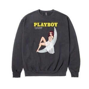 Playboy Sweatshirt *Unisex Sz S/M* Graphic Tokyo Club Moonlit 1973- Style Retro